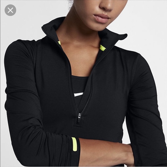 Nike Jackets & Blazers - NWT Nike Top Pro Warm LS HZ Black WMBS
